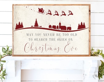 Farmhouse Christmas Eve Printable Sign: Holiday Wall Art (Digital Download)