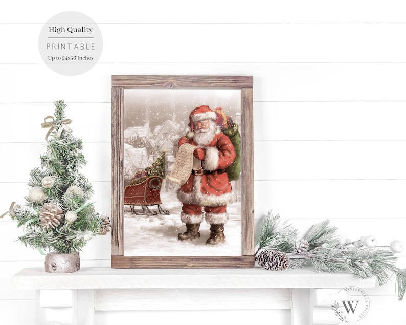 Printable Christmas Wall Art Santa - Il 794xN.4253344894 A5ly 