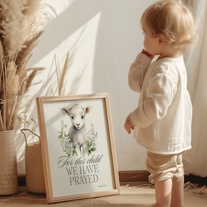 For This Child We Have Prayed Art | Instant Download | Rainbow Baby | 1 Samuel 1:27 | Bible Verse Prints | Nursery Decor | Nursery Wall Art