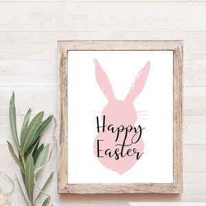 Easter Printable Wall Art-printable Easter Decor Easter Bunny Digital ...