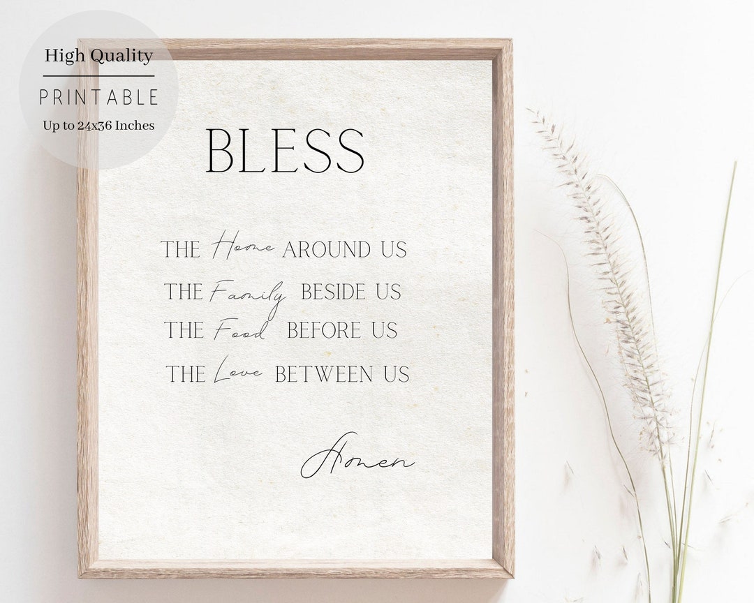Thanksgiving Printatable,bless the Food Before Us,printable Wall Decor ...