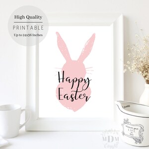 Easter Printable Wall Art-printable Easter Decor Easter Bunny Digital ...