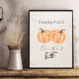 Fall Decor, Fall Printable, Thanksgiving Printable, Pumpkin Sign, Fall Farmhouse, Pumpkin Farm, Autumn, Pumpkin Patch, Home decor,fall sign