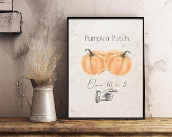 Fall Decor, Fall Printable, Thanksgiving Printable, Pumpkin Sign, Fall Farmhouse, Pumpkin Farm, Autumn, Pumpkin Patch, Home decor,fall sign