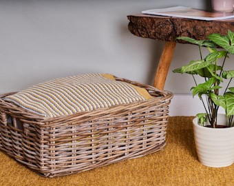 Handmade Rattan Storage Basket with Handles In 4 Sizes