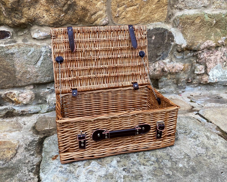Wicker Hamper Basket - Leather Handles with a Choice of Sizes image 1