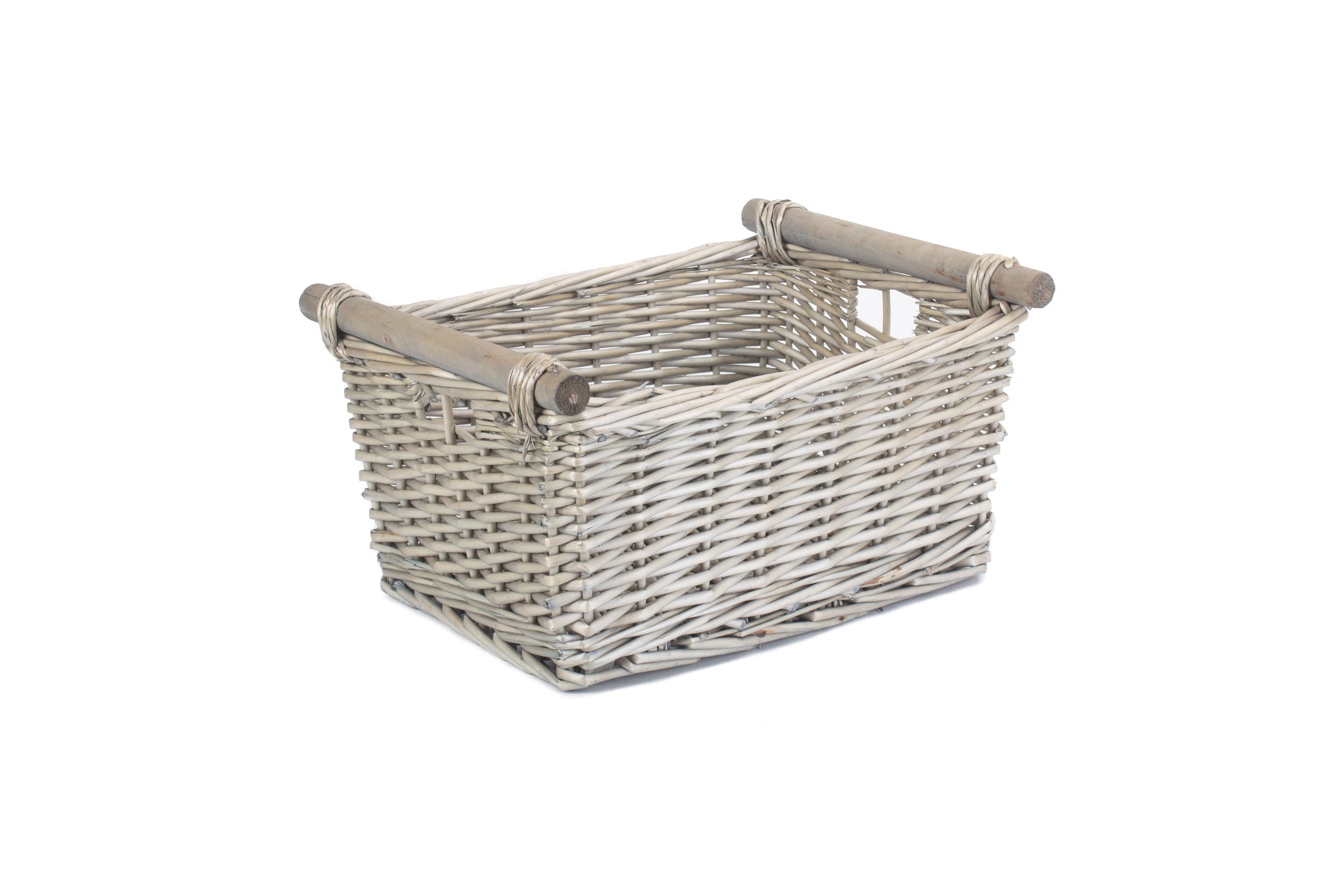 Storage Baskets Willow Baskets With Wooden Handles in 4 Etsy UK
