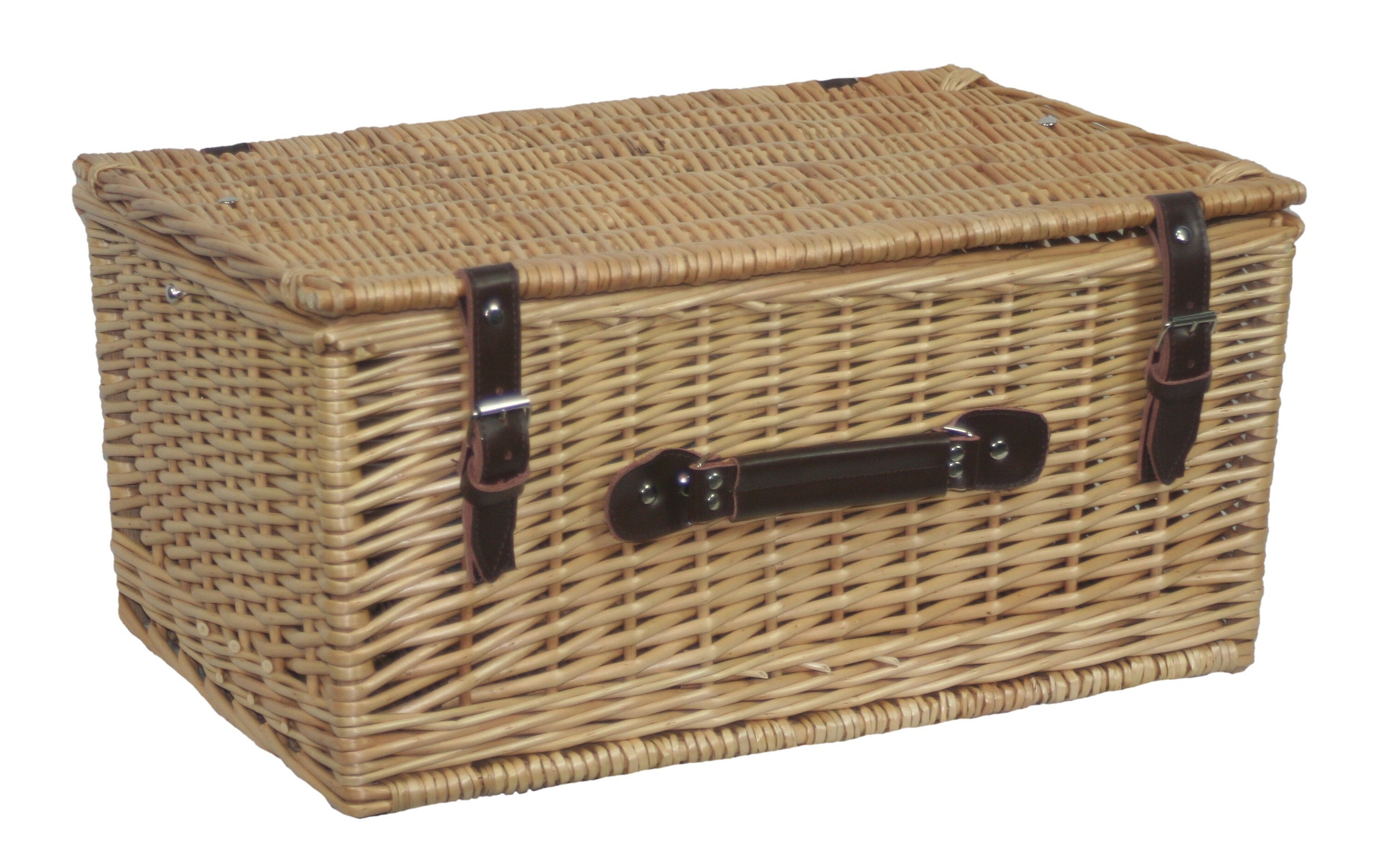 Wicker Gift Hamper Lined Basket With Lid Etsy