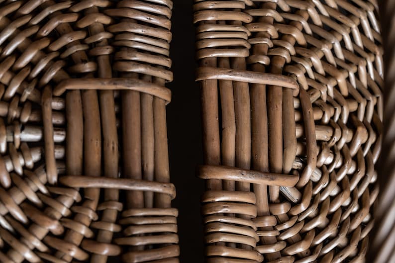 Picnic Basket Lined Wicker Basket With Double Lid image 6