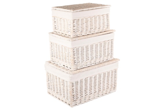 Caja mimbre blanca rectangular giuseppe 1-3 cm45x35h30