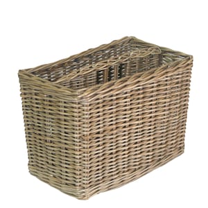 Magazine Rack // Antique Wash Wicker Magazine Basket // Handmade Magazine Storage Holder Perfect For Any Room Of The House