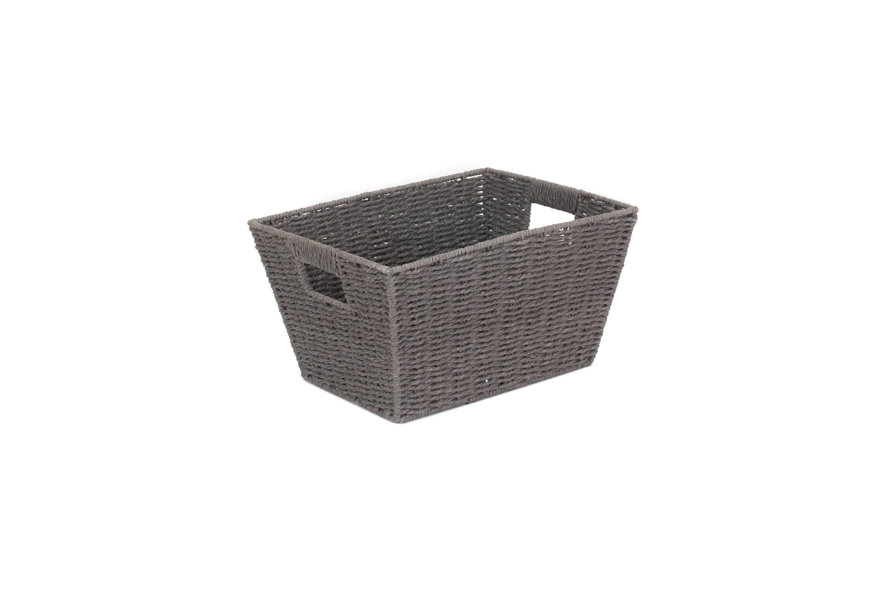 Grey Woven Storage Baskets in 2 Sizes Etsy