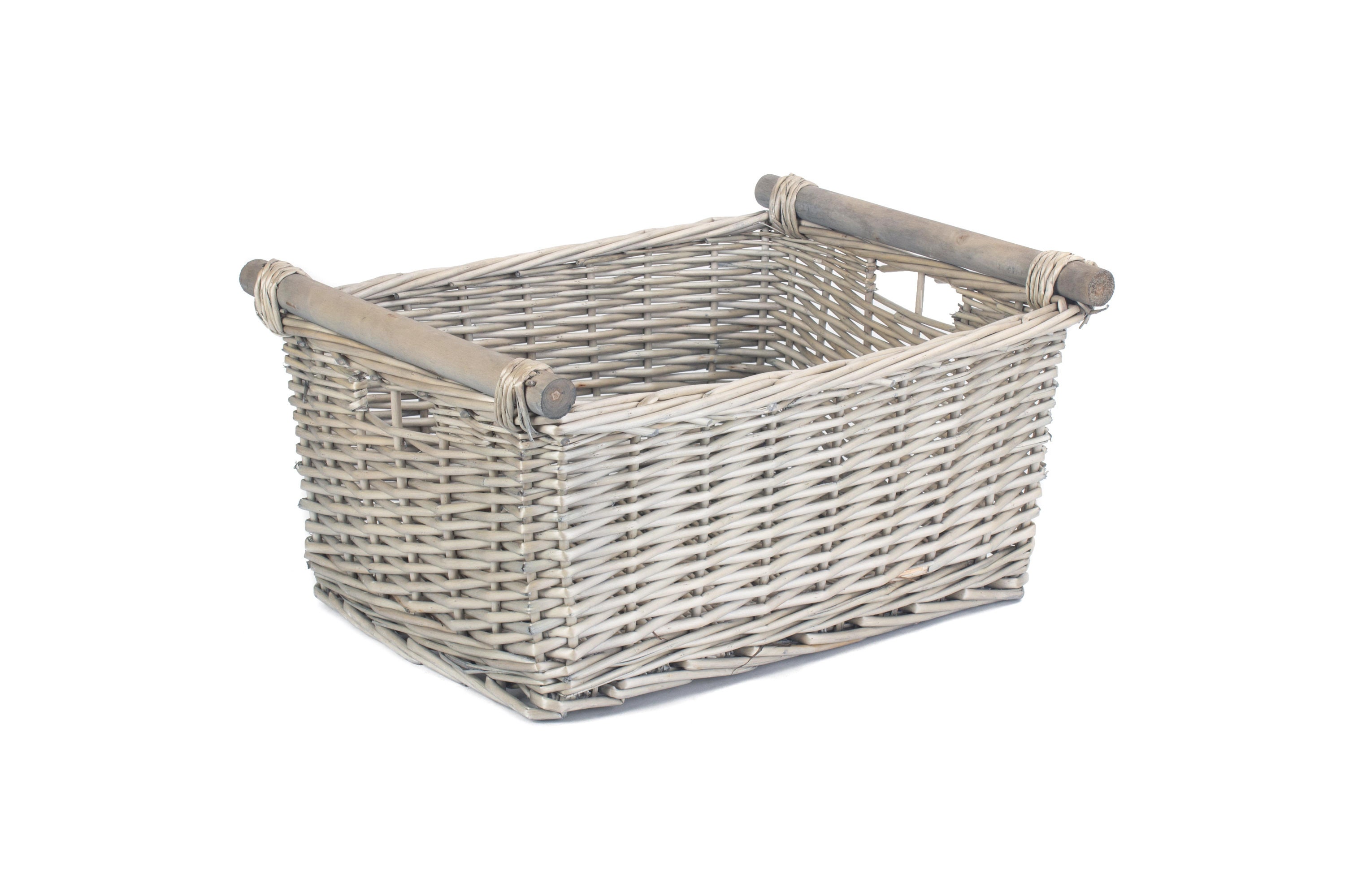 Storage Baskets Willow Baskets With Wooden Handles in 4 Etsy UK
