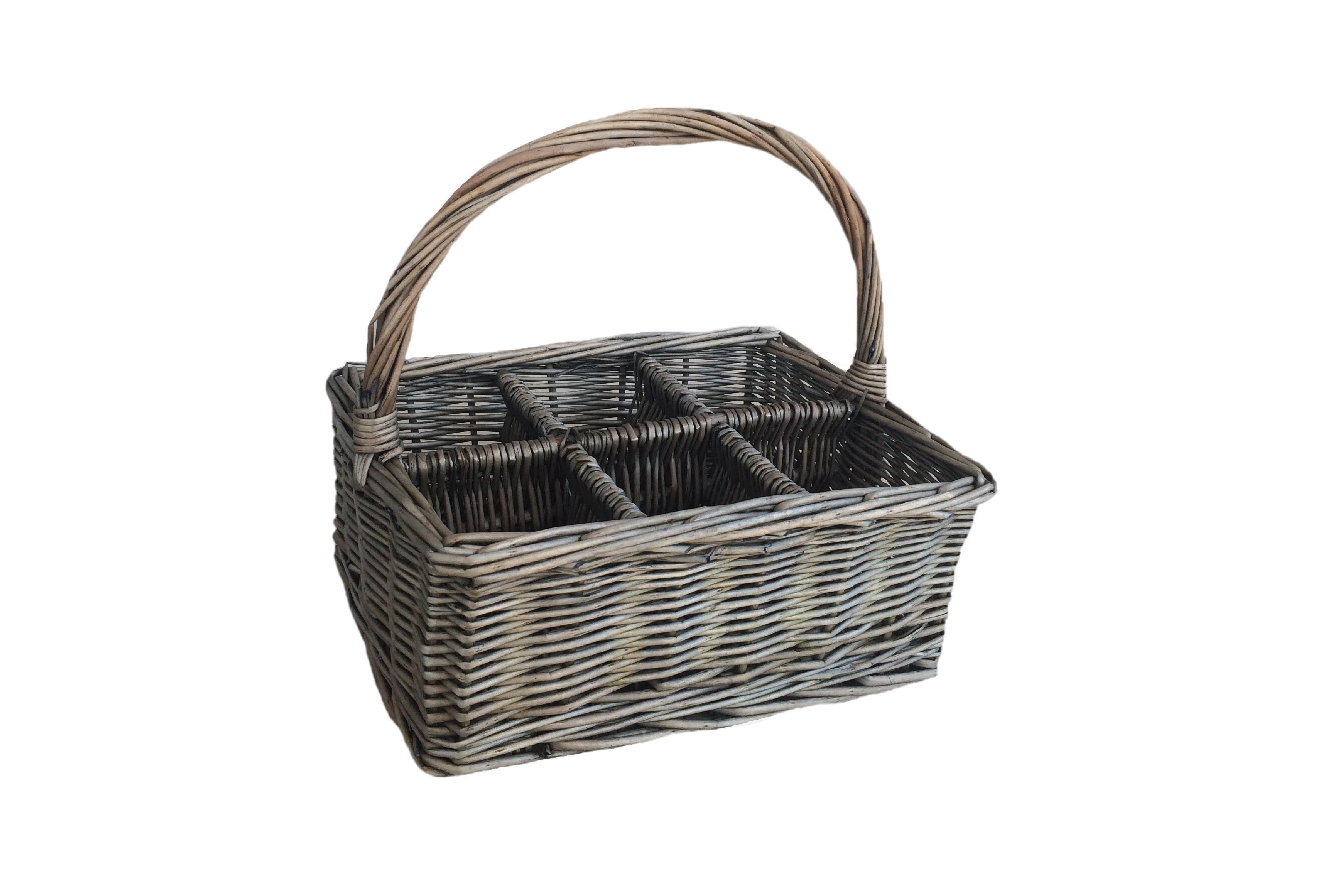 Wicker Cutlery Holder Basket in Antique Finish Etsy UK