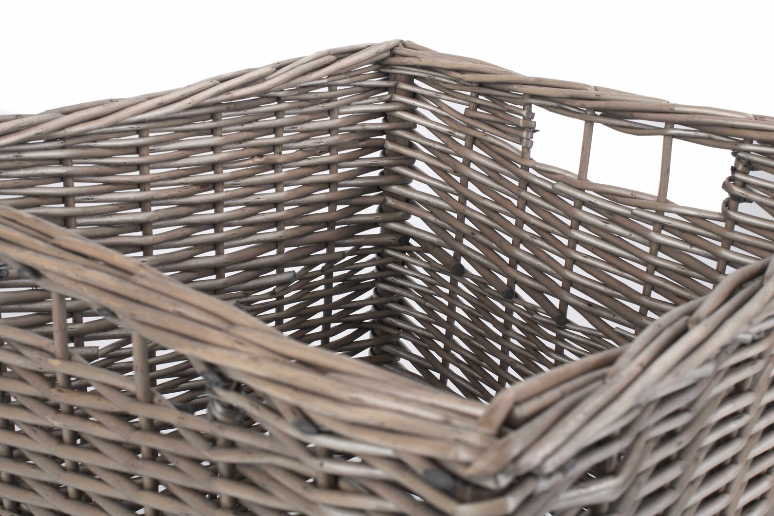 Cube Storage Basket Grey Wicker Basket Etsy
