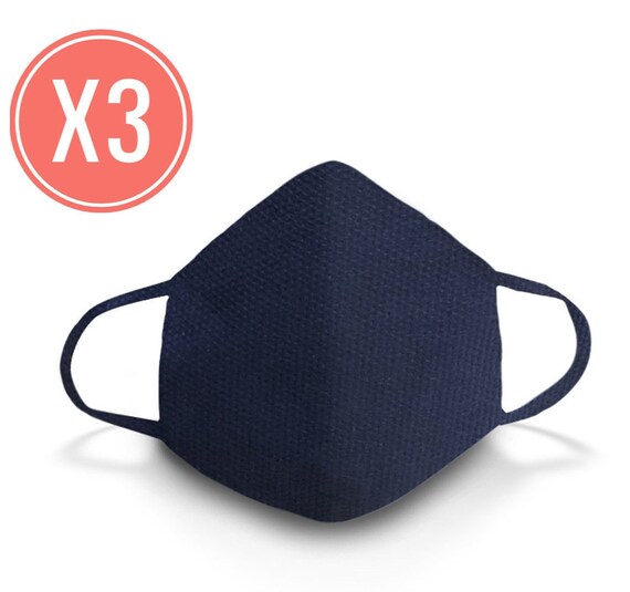 Set 3 Facial Masks Doublelayer Masks of TNT FFP2 Washable Etsy