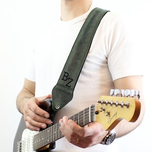Leather Guitar Comfortable Strap / Gift for Musician / Strap for Guitarist