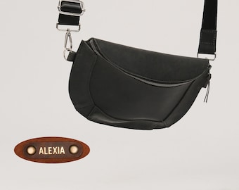 Gürteltasche, personalisierte Leder Bauchtasche, Festival Tasche, Minimalistische Bauchtasche, Schultertasche