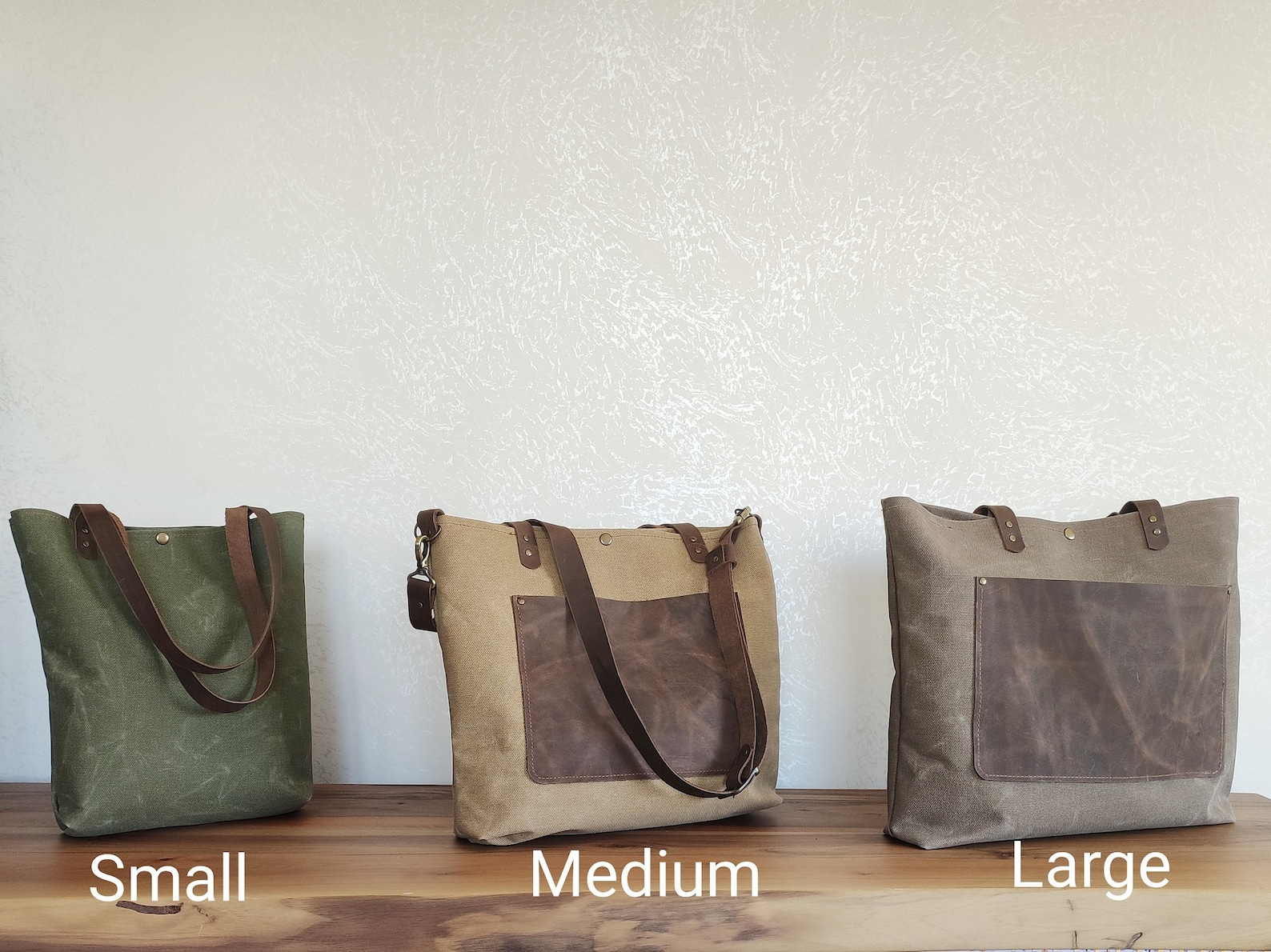Waxed Canvas Tote Bag for Women With Free Customization - Etsy