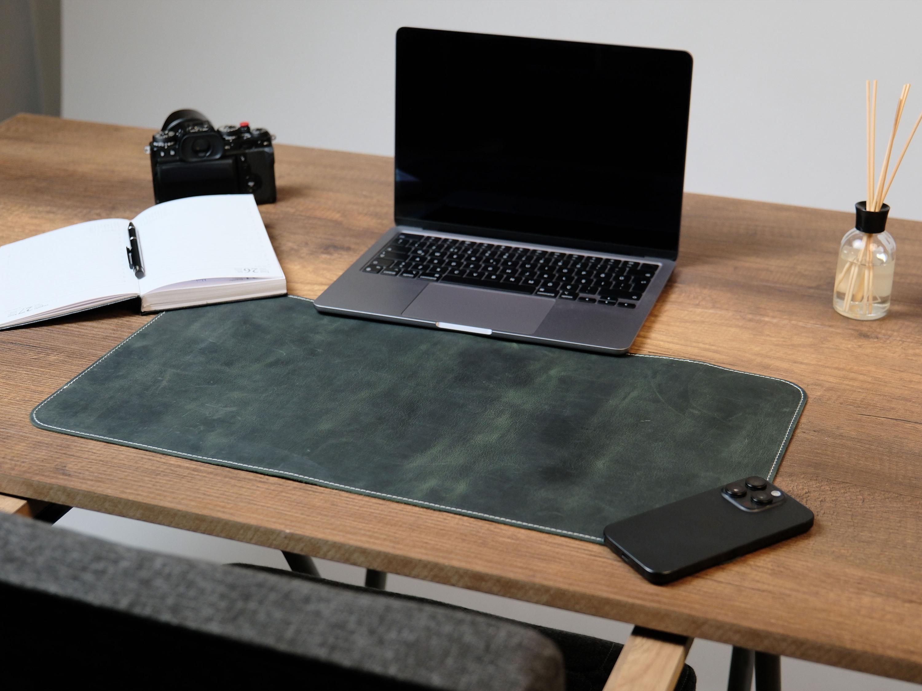 Personalized Leather Desk Mat / Custom Full-grain Leather Desk Pad ...