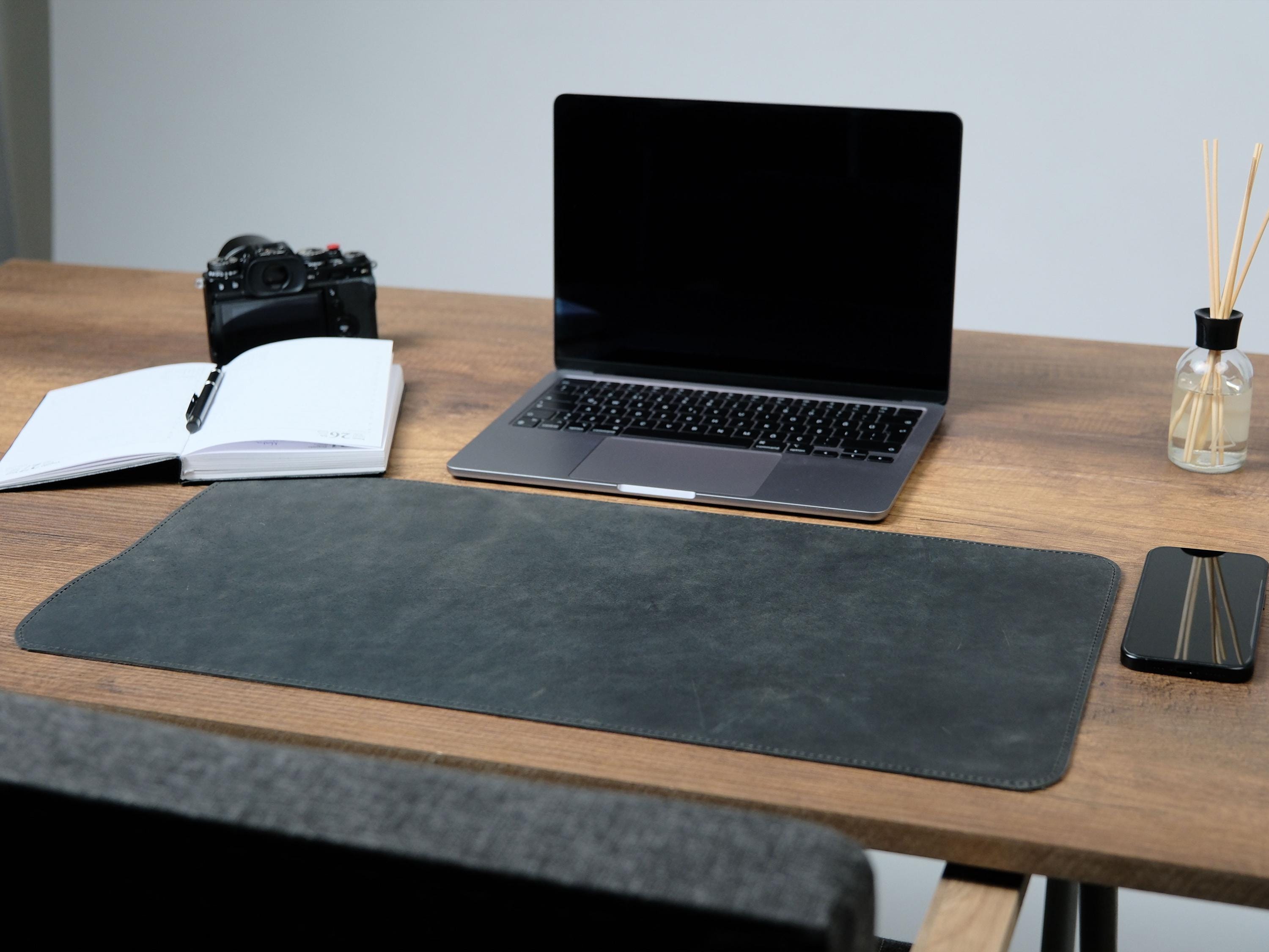Personalized Leather Desk Mat / Custom Full-grain Leather Desk Pad ...