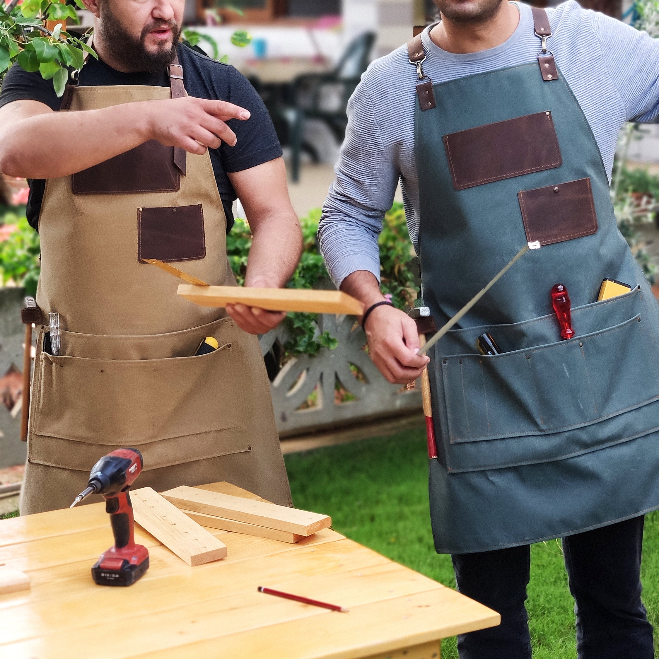 Grill Apron, Waxed Canvas & Leather, ARTIFACT