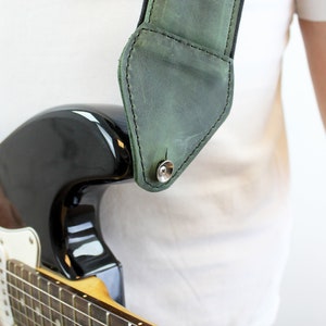 Personalized leather guitar strap / Premium and comfortable strap for guitarist / Gift for musician / Personalized Custom Christmas Gift image 6