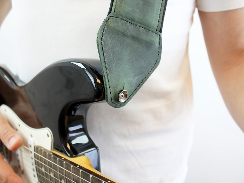 Personalized leather guitar strap / Premium and comfortable strap for guitarist / Gift for musician / Personalized Custom Christmas Gift image 6