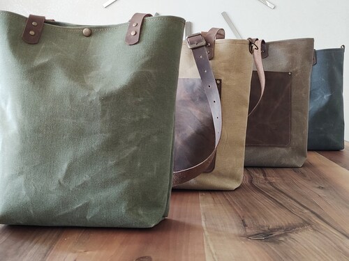 Waxed Canvas Tote Bag