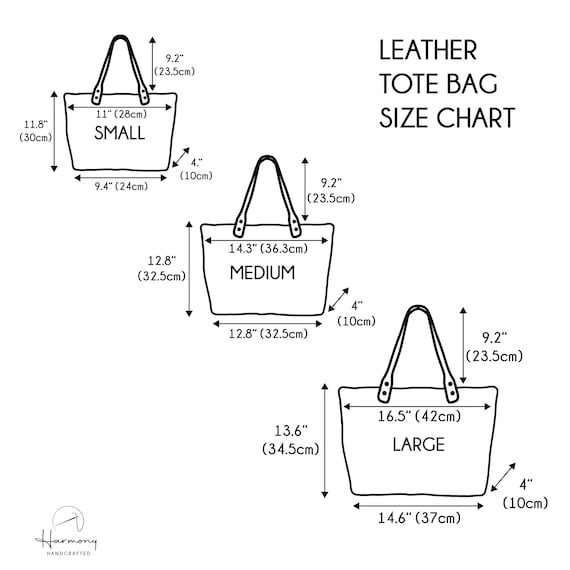 Handmade Leather Tote Bag for Women / Zippered Purse With