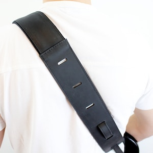Personalized leather guitar strap / Premium and comfortable strap for guitarist / Gift for musician / Personalized Custom Christmas Gift image 5