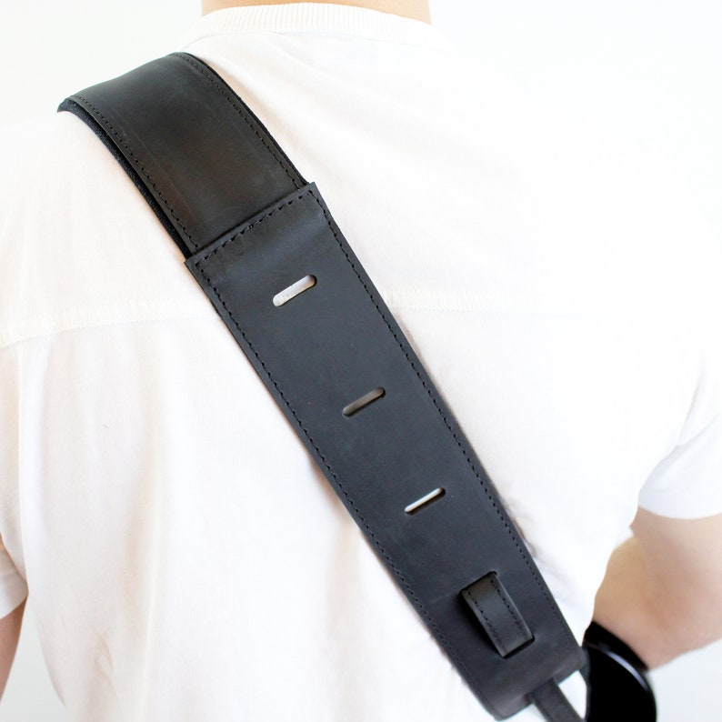 Personalized leather guitar strap / Premium and comfortable strap for guitarist / Gift for musician / Personalized Custom Christmas Gift image 5