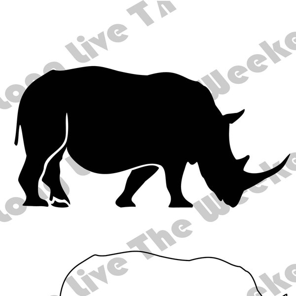 Rhino SVG, Rhinoceros SVG, White Rhino SVG, Rhino files for Cricut, Rhino cut files, Svg, Eps, Dxf