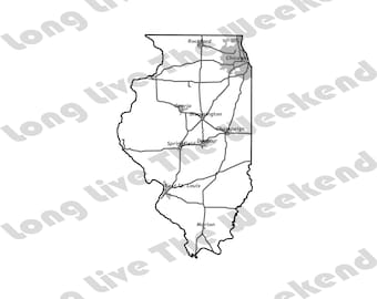 State of Illinois SVG, Illinois Digital File For Cricut, Illinois Digital File for Silhouette, Illinois SVG, Illinois EPS, Illinois Digital