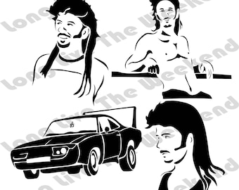 Joe Dirt Power Pack SVG, 4 Designs! Joe Dirt Movie Designs, 3 Joe Dirts and Dodge Charger Daytona! Joe Dirt files for Cricut, Svg, Eps, Dxf
