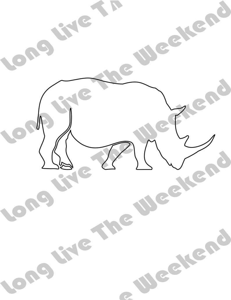 Rhino SVG, Rhinoceros SVG, White Rhino SVG, Rhino Files for Cricut