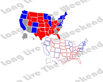 2020 Electoral Map From Hell, 2020 Map of US Election, Electoral Map Design For Cricut or Silhouette, Electoral Map SVG, US Image and Design