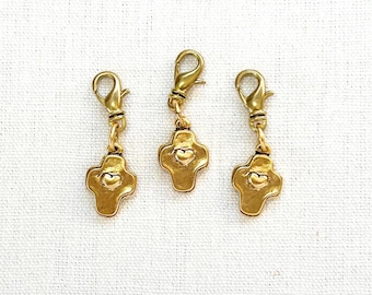 12K Gold Plated Cross Heart Charm, DIY Necklace Pendant