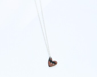 Personalized Heart Initial Necklace, Valentines Day Jewelry, Anniversary Gift, Gift for Mom, Gift for Daughter