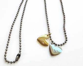 Personalized Heart Necklace, Custom Initial, Minimalist, Personalized Gift, Gift for Daughter, Valentines Day Jewelry, Anniversary Gift,