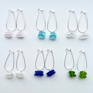 Sea Glass Earrings, Beach Glass Earrings, Sea Glass Jewelry, Beach Wedding Gift, Bridesmaid Gift, Beach Glass, Minimalist Earrings, Mermaid