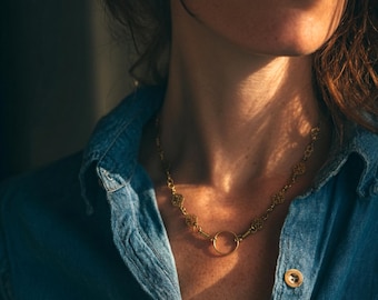 Custom Charm Necklace, Layering Necklace, Vintage Chain