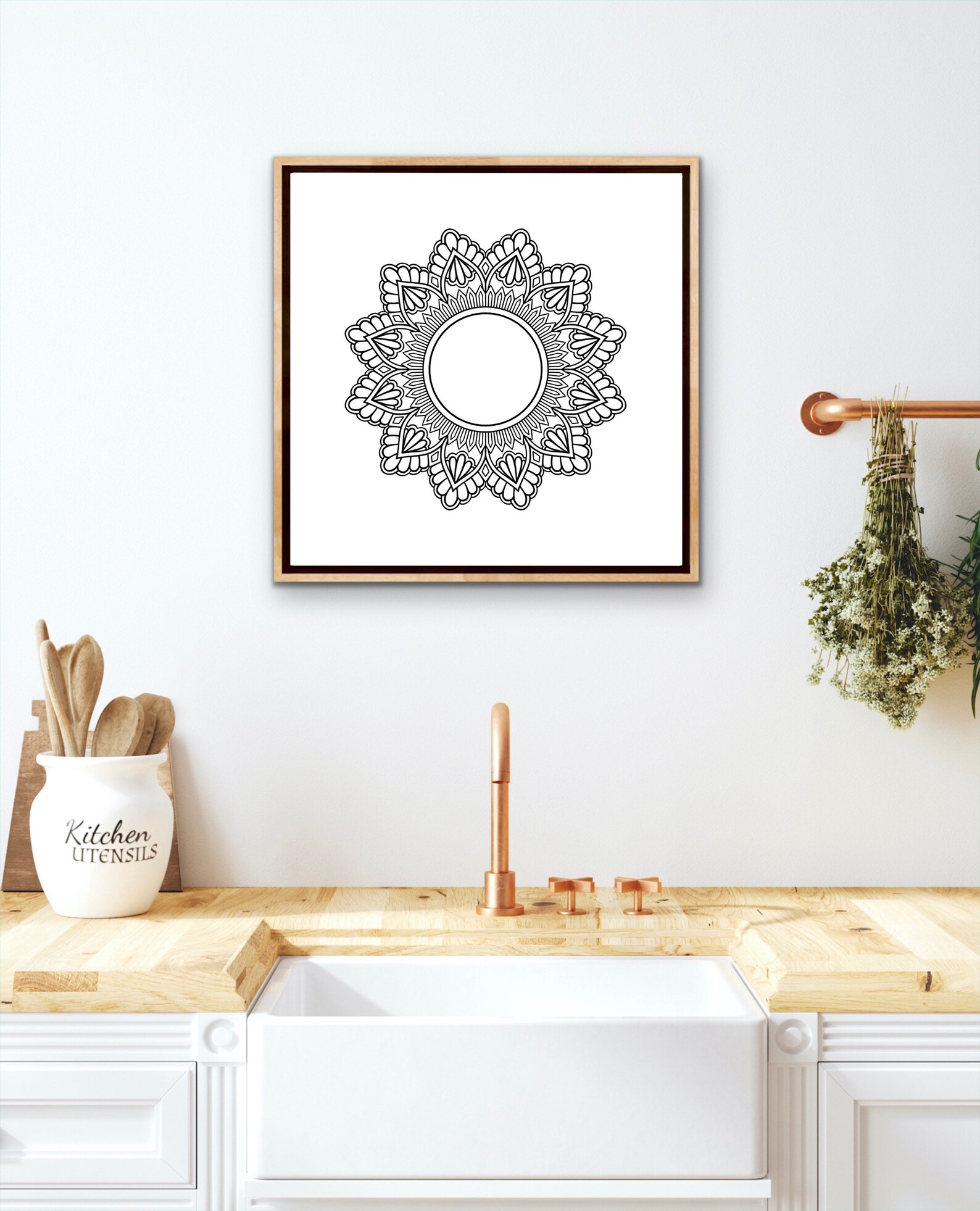 Zen Black and White Mandala Print Black and White Wall Art | Etsy