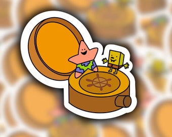 Sponge Bob Best Friends Forever Ring Sticker // Best Friends ...