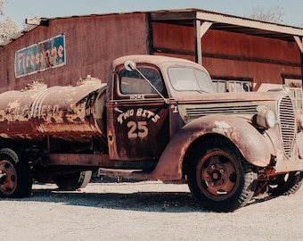 Vintage Truck Photography "Two Bits"