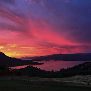 Sunset Photography  Print &quot;Sunset Over Clearlake&quot;