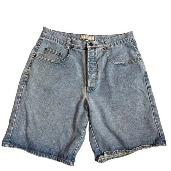 90s dad top jean shorts