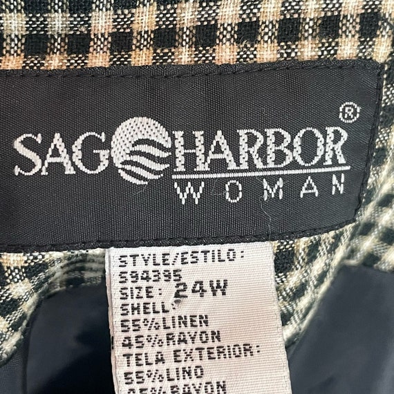 Vintage Sag Harbor linen blend plaid two button b… - image 6