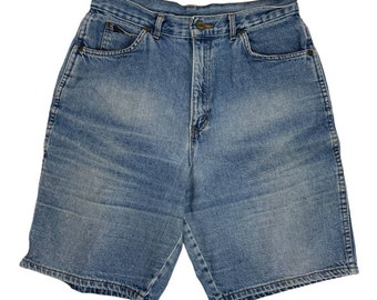 Vintage Chic high rise relaxed fit long line mom denim jean shorts