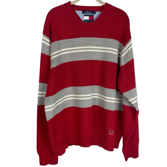 Tommy Hilfiger Vintage striped cotton crew neck s… - image 1